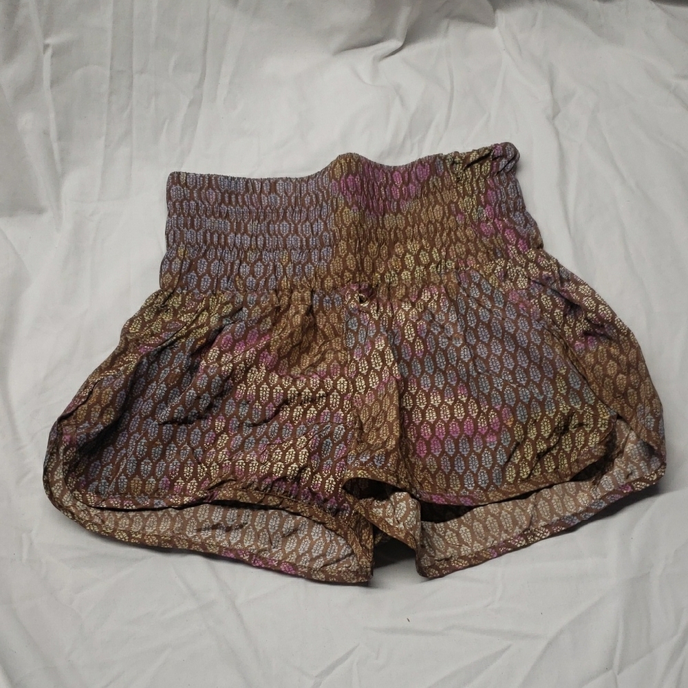 FP Movement by Free People High Waist Brown and Purple Shorts